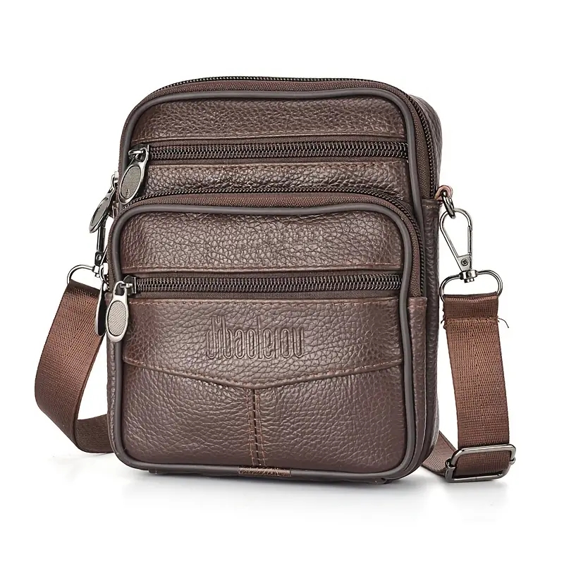 Leather Work Bag Mens - メンズ新本革クロスボディバッグ垂直トレンディ多機能ショルダーバッグブリーフケースカジュアルトラベルメッセンジャーバッグ