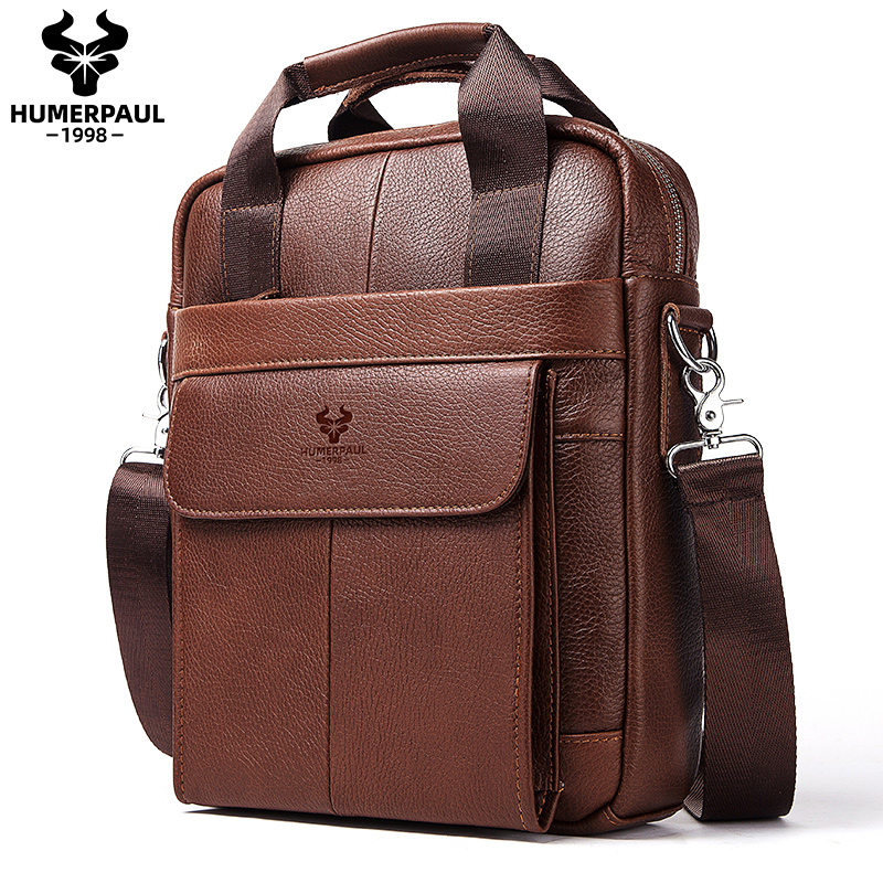 Leather Work Bag Mens - 耐久性のある本革バッグ男性用高品質ビジネスクロスボディスリングバッグ仕事アウトドア旅行男性メッセンジャーパック