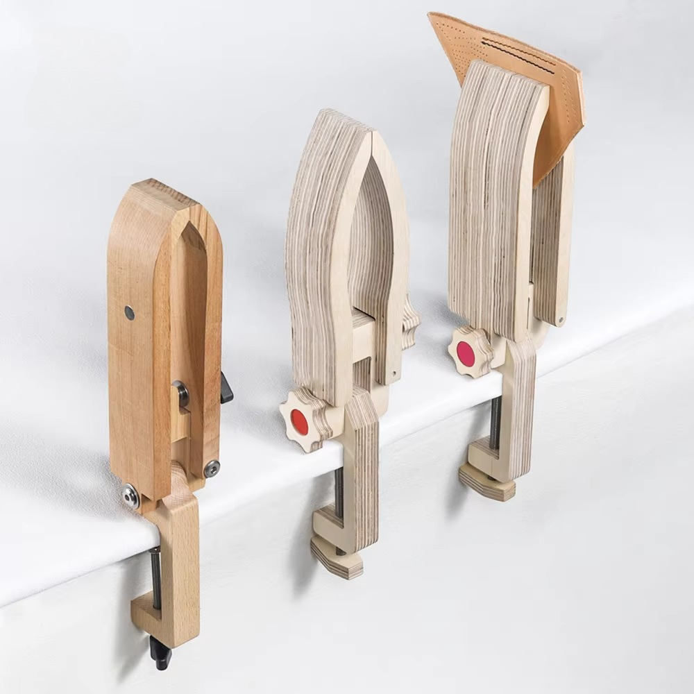 革製テーブルデスクトップレースステッチ縫製ポニー馬クランプ手 - Leatherwork Table のレビューと価格