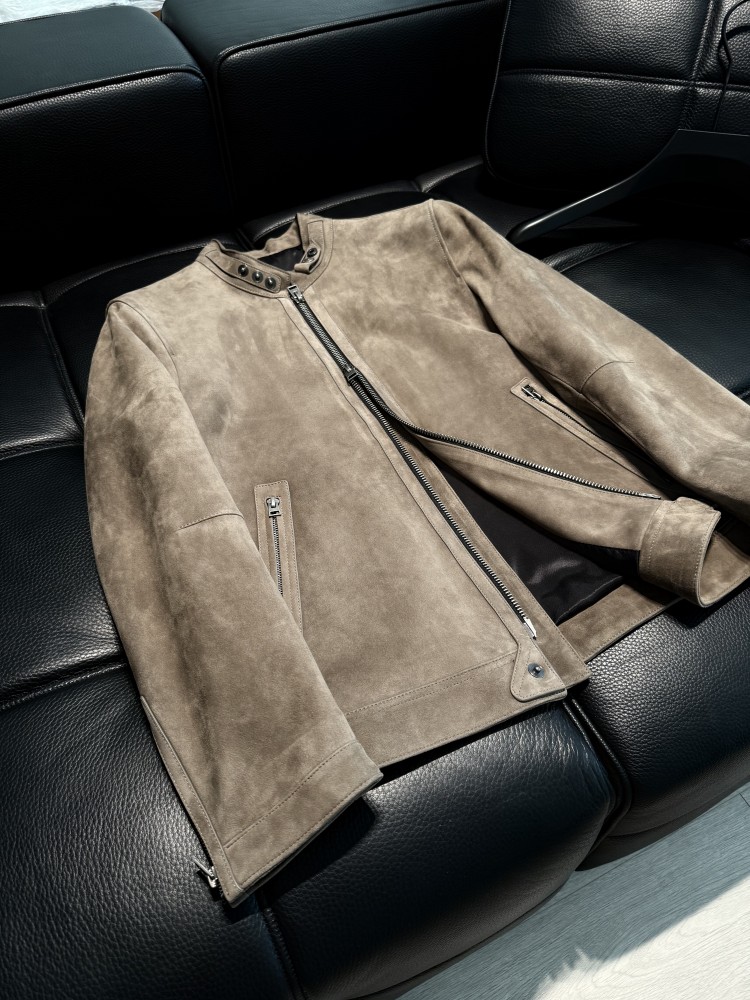 ファッションメンズ新しいスリムフィットスタンドカラージッパー - Leather Work For Kids のレビューと価格