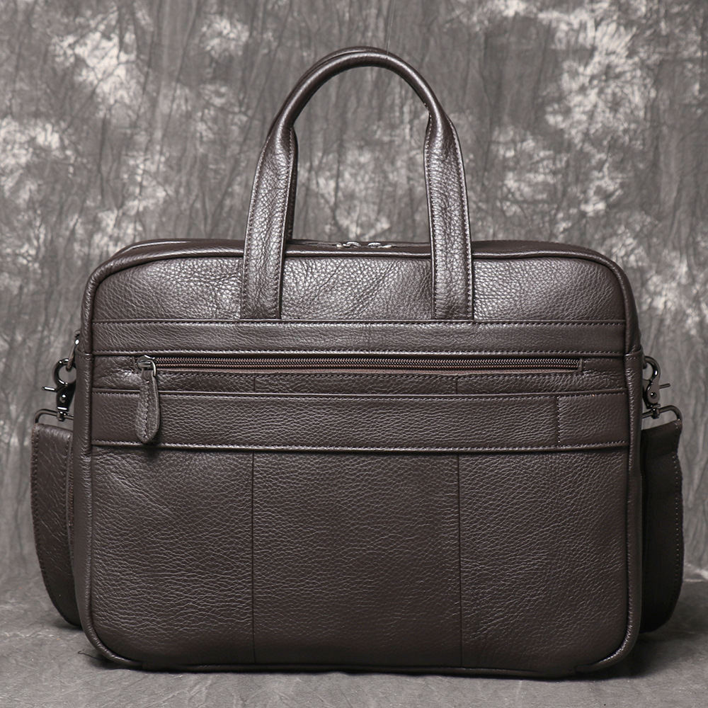 メンズ本革ブリーフケース、ビジネスハンドバッグ、ラップトップ - Leather Work Bag Mens のレビューと価格