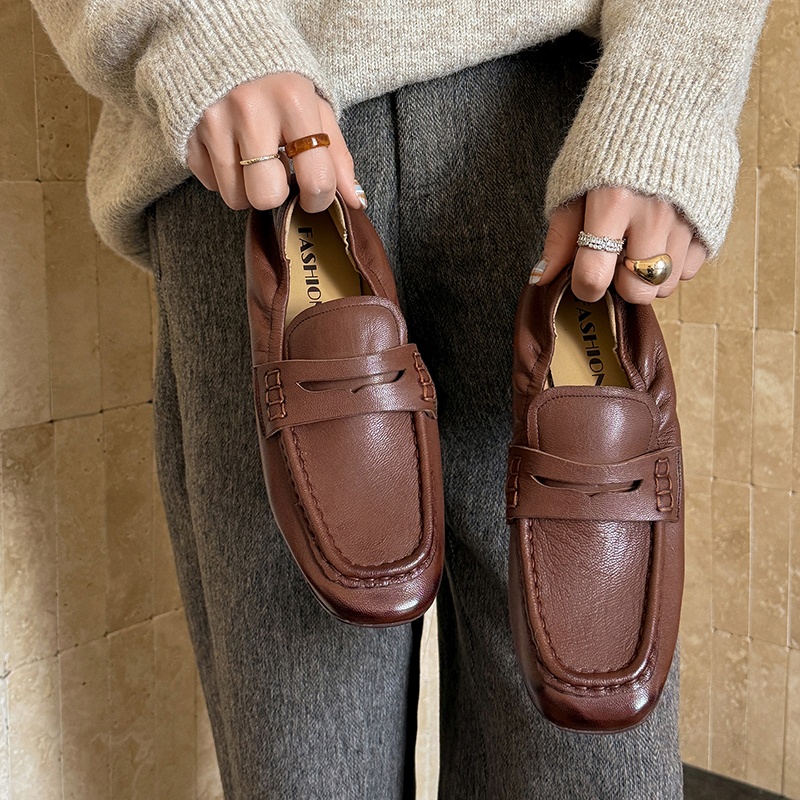 レディースフラットシューズ春秋ミュールクラシックスタイルシン - Leather Work For Kids のレビューと価格