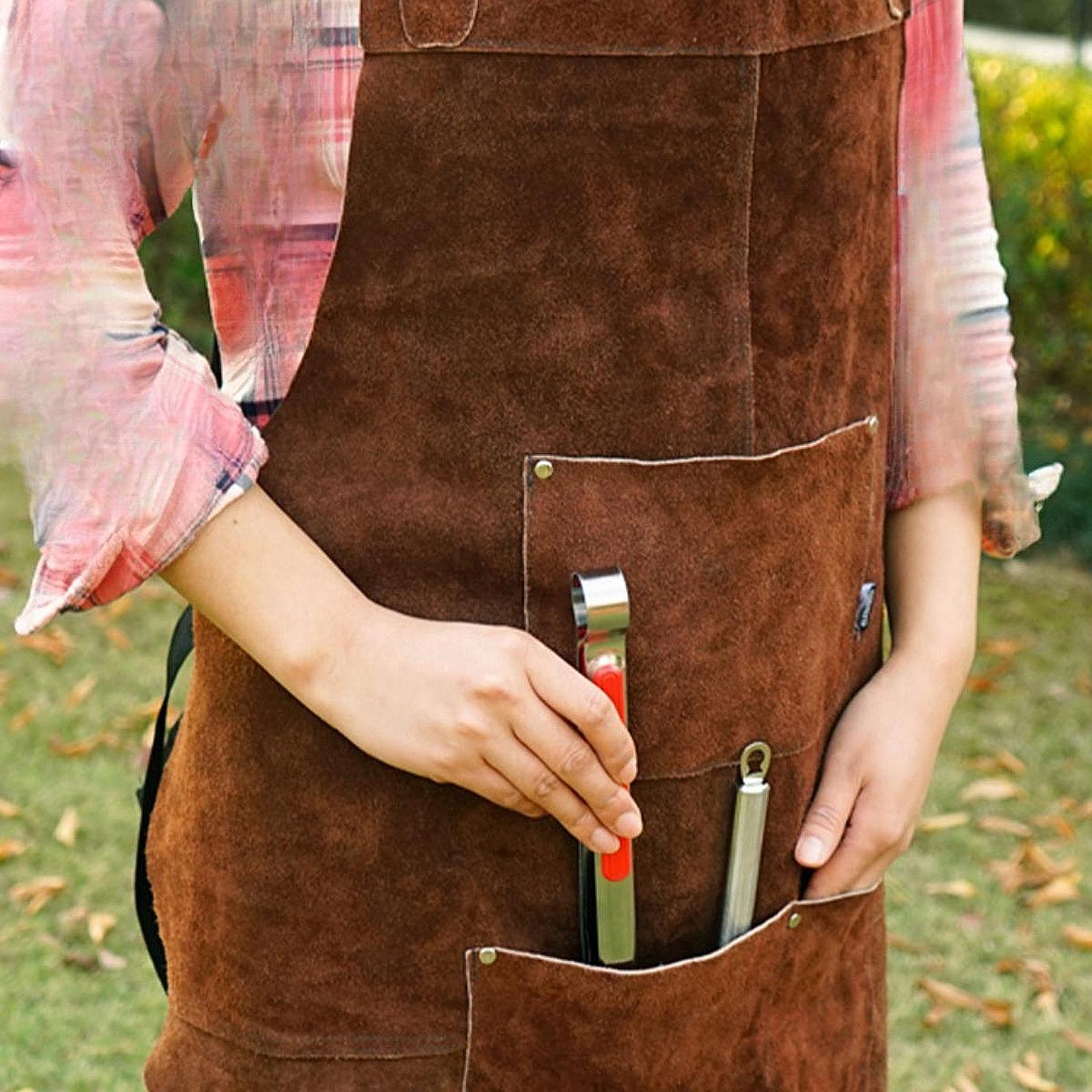 ワークショップガレージエプロン、食器洗い、実験室作業、魚の洗 - Leather Work Japan のレビューと価格