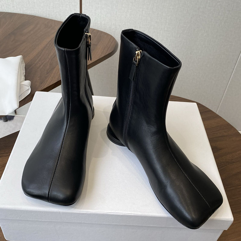 チェルシーブーツ女性スエードフラットボトムショートブーツラウ - Leather Work For Kids のレビューと価格