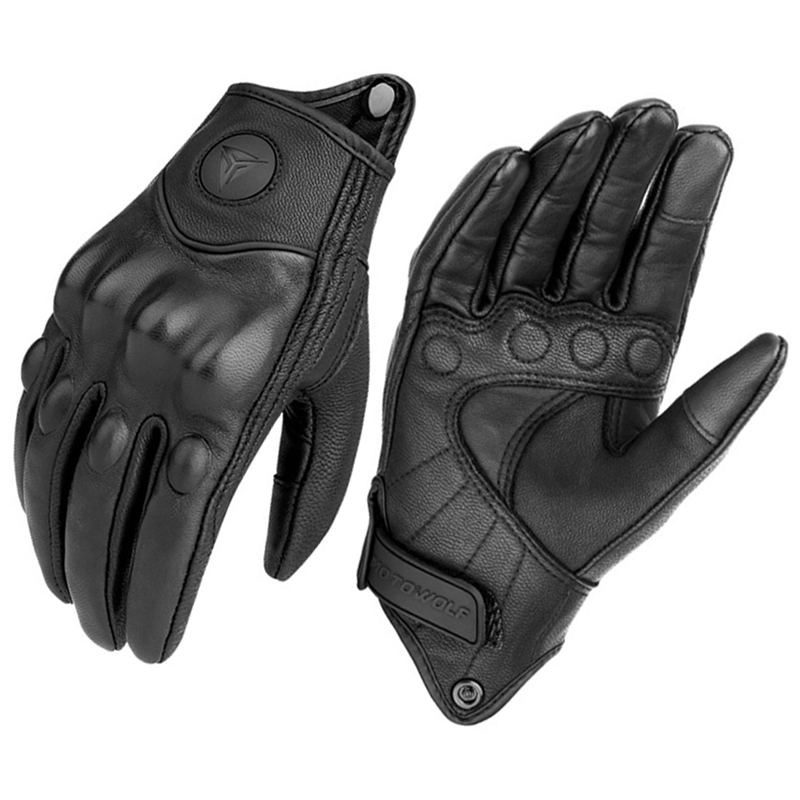 オートバイ手袋男性女性モト革カーボンサイクリング冬手袋バイク - Leather Work Winter Gloves のレビューと価格
