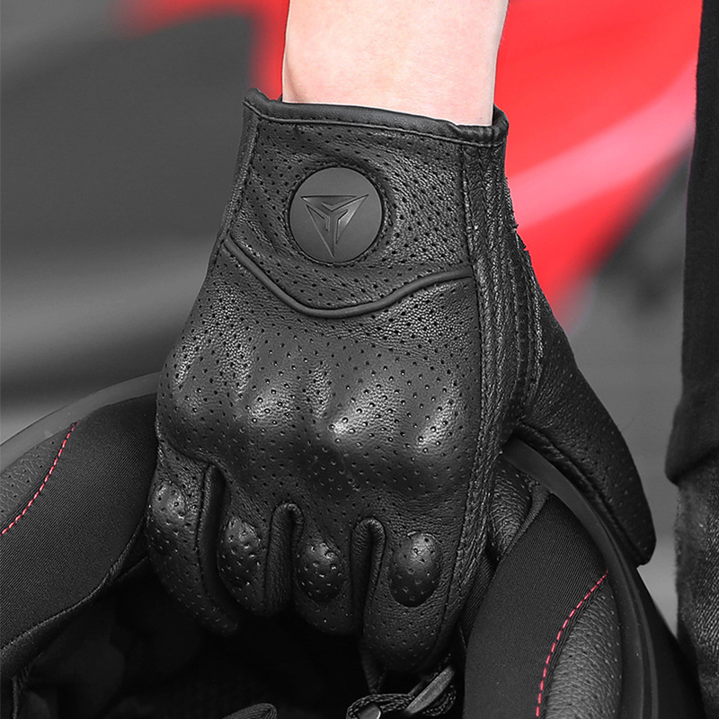オートバイ手袋男性女性モト革カーボンサイクリング冬手袋バイク - Leather Work Winter Gloves のレビューと価格