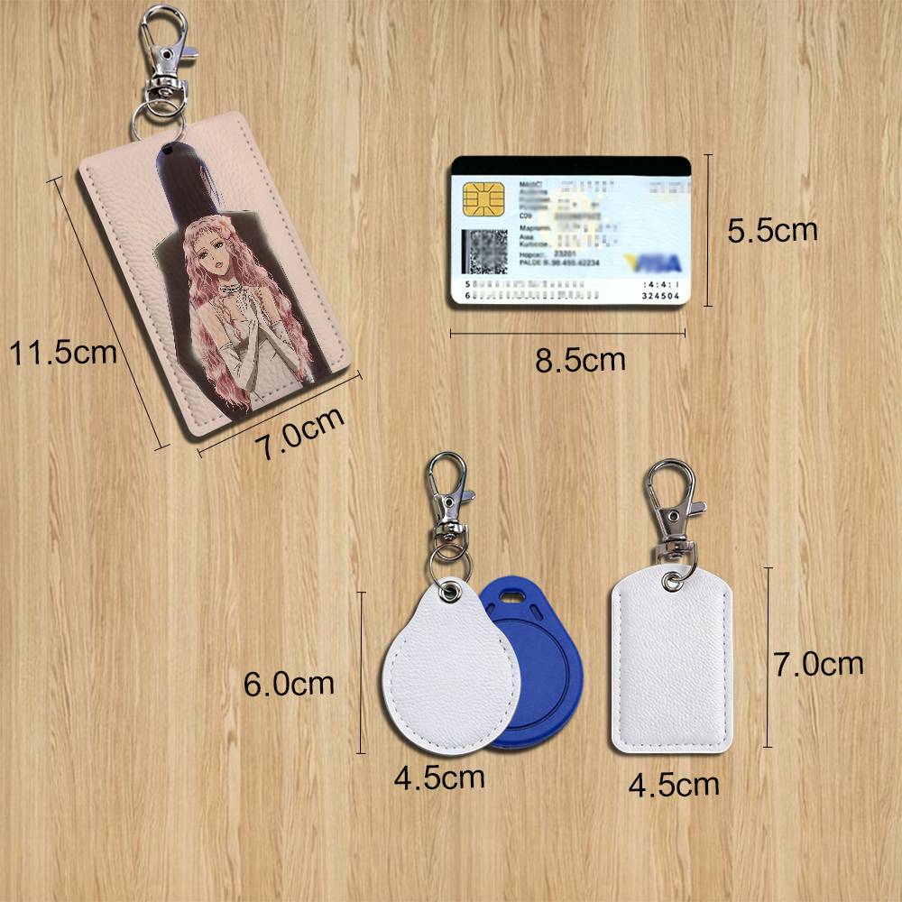 芹川レイラ、岡崎真一 NANAホルダー、銀行・ビジネス・ワー - Leatherwork Keychain のレビューと価格