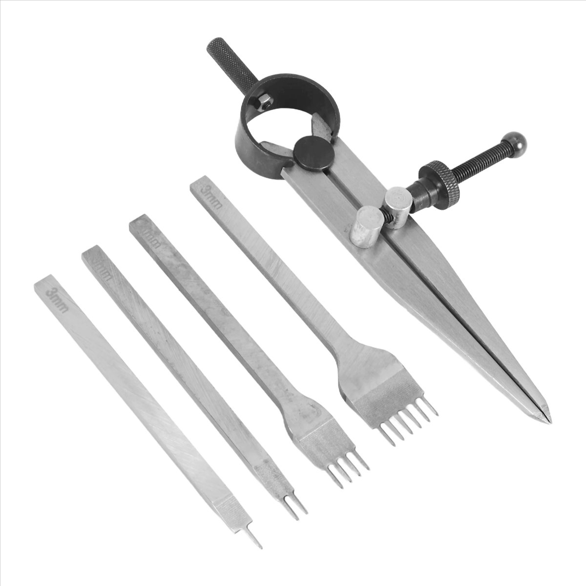 A1750Zレザーチゼルセット、プロングレーシングステッチン - Wing Divider Stitch のレビューと価格
