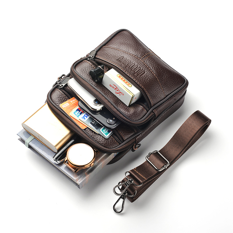 メンズ新本革クロスボディバッグ垂直トレンディ多機能ショルダー - Leather Work Bag Mens のレビューと価格
