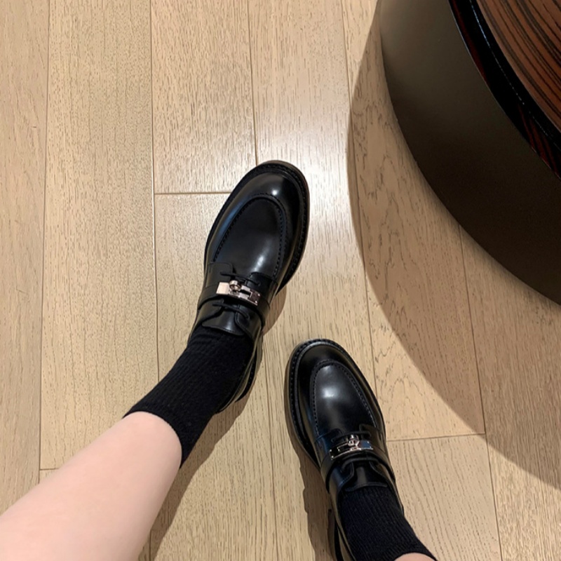 レディースローファーシューズ レトロカジュアル スリップオン - Leather Work Flats Women のレビューと価格