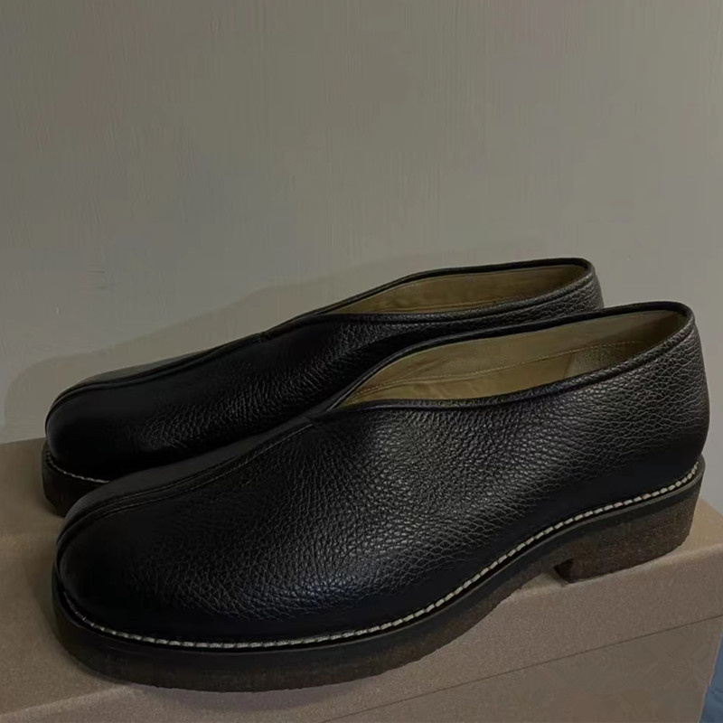 女性と男性のためのレトロな厚底靴,カジュアルなローシューズ, - Leather Work Flats Women のレビューと価格