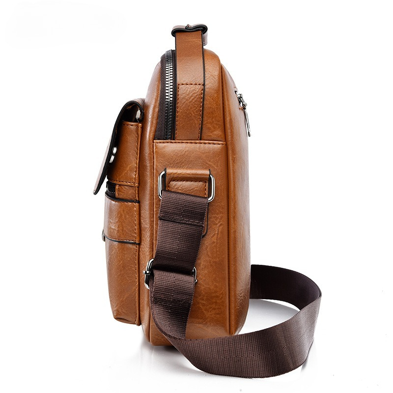 ホットファッション韓国スタイルメンズカジュアルショルダーバッ - Leather Work Bag Mens のレビューと価格