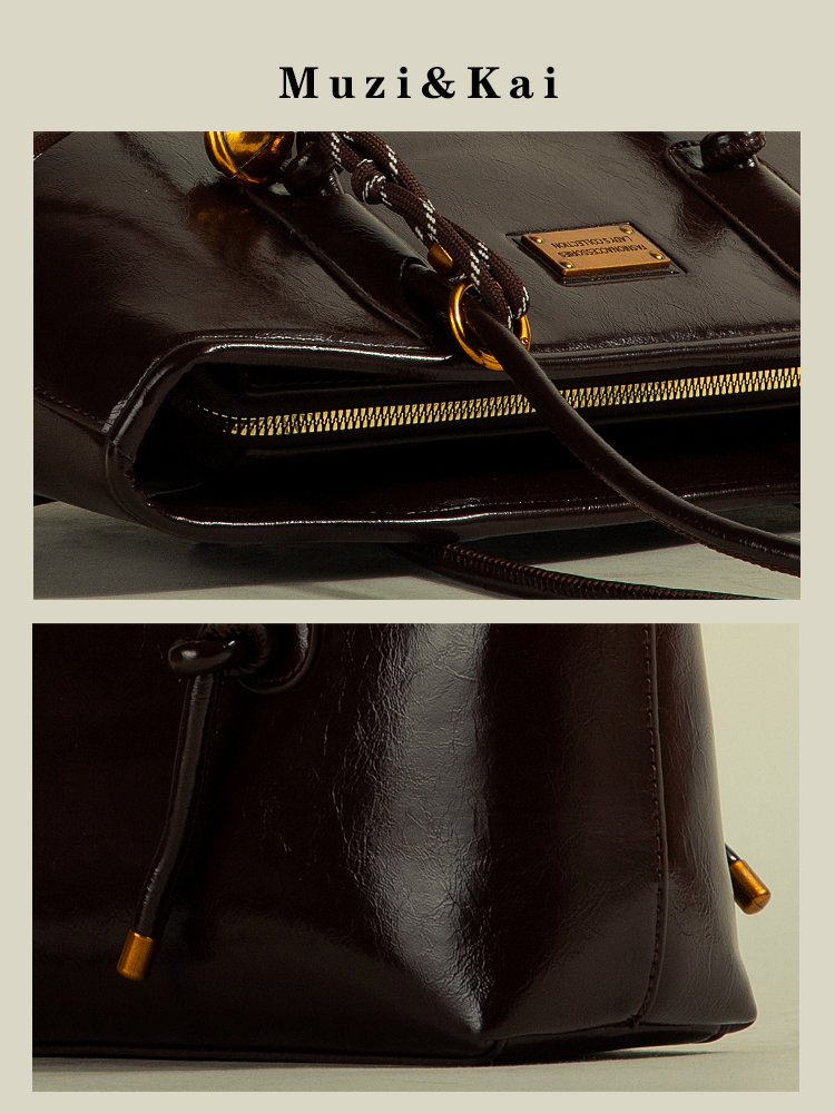 MuziKai 大容量ソフトレザートートバッグ女性の通勤ショ - Leather Work Japan のレビューと価格