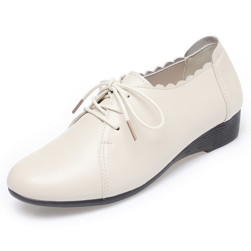 プラスサイズ 35-43 オールマッチ 快適なオックスフォー - Leather Work Flats Women のレビューと価格