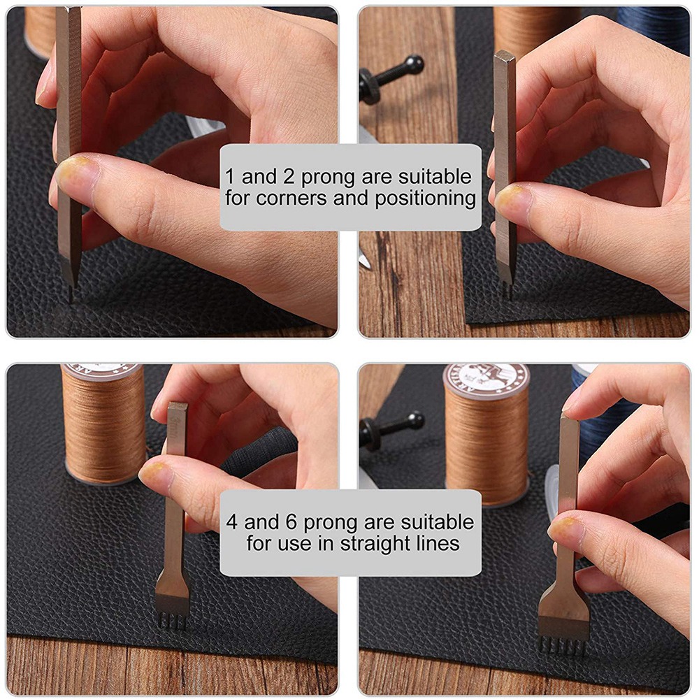 レザーチゼルセット、プロングダイヤモンドレースステッチチゼル - Wing Divider Stitch のレビューと価格