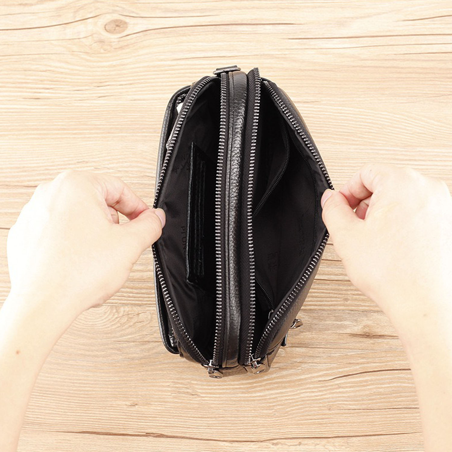 メンズ本革ファッションビジネスクラッチバッグ、ヴィンテージリ - Leather Work Bag Mens のレビューと価格