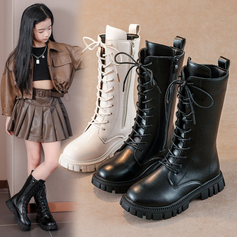 冬用子供ブリティッシュスタイルハイPUレザーブーツ キッズソ - Leather Work For Kids のレビューと価格