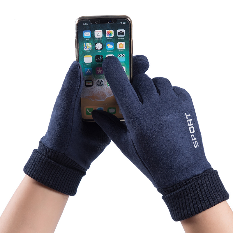メンズスエードレザーぬいぐるみ,厚手のハーフフィンガータッチ - Leather Work Winter Gloves のレビューと価格