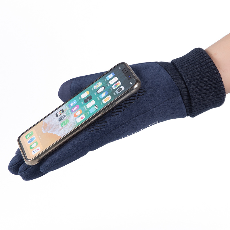 メンズスエードレザーぬいぐるみ,厚手のハーフフィンガータッチ - Leather Work Winter Gloves のレビューと価格
