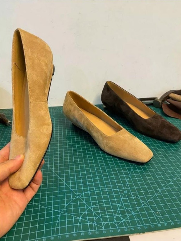 オフィスレディー向け エレガント スクエアトゥ シープスキン - Leather Work For Kids のレビューと価格