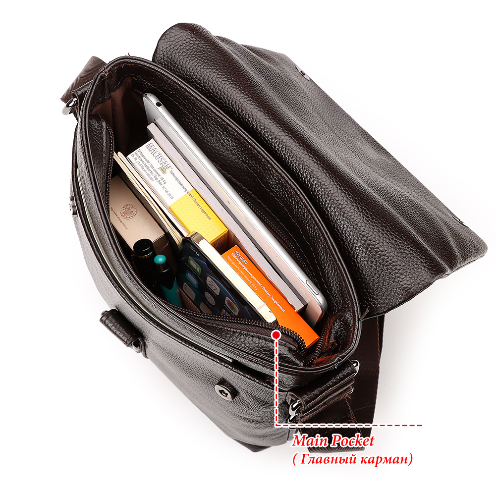 男性用本革ショルダーバッグ,カジュアルメッセンジャーバッグ, - Leather Work Bag Mens のレビューと価格