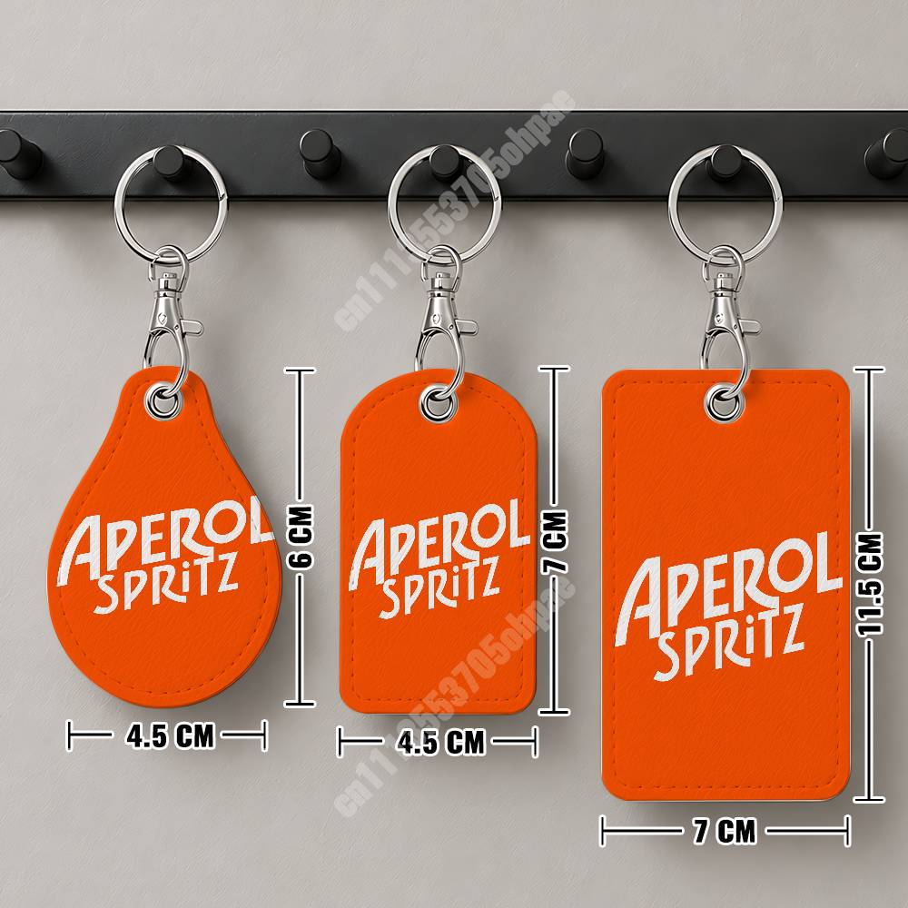 オレンジ色のプロセッコA-アペロールS-スプリッツレザーキー - Leatherwork Keychain のレビューと価格