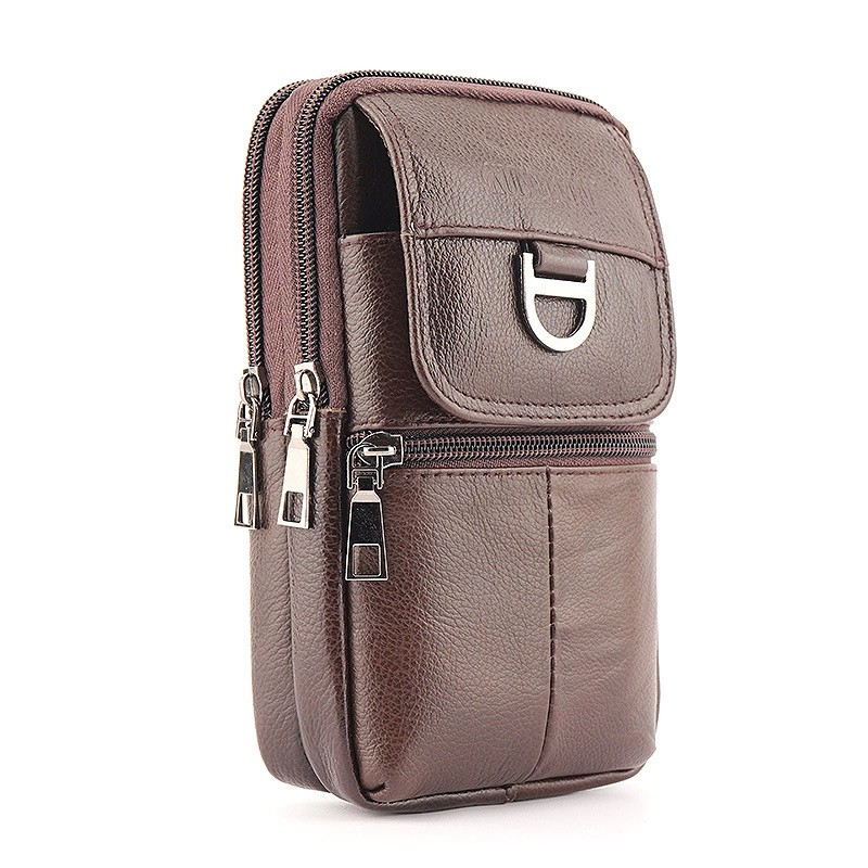 メンズレザーウエストバッグ - 大容量携帯電話ベルトバッグ  - Leather Work Bag Mens のレビューと価格