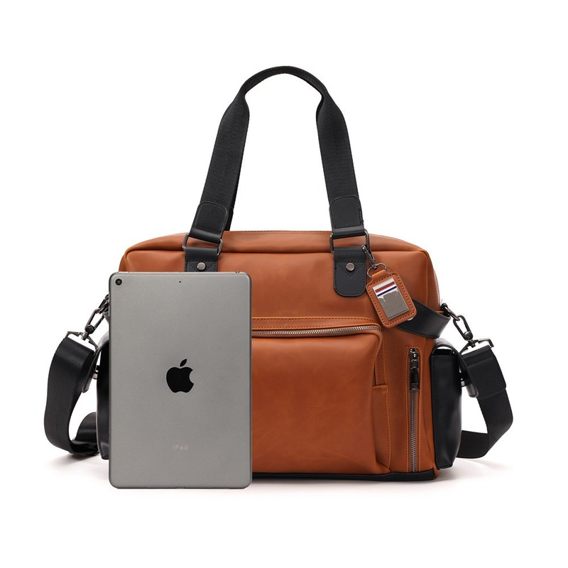 トレンディなメンズショルダーバッグレトロ高級クレイジーホース - Leather Work Bag Mens のレビューと価格
